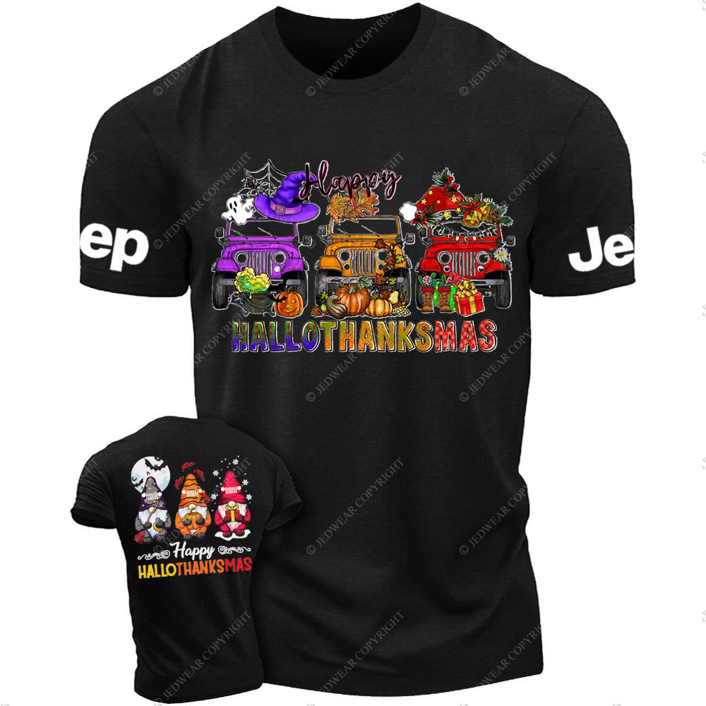 Happy Hallothanksmas Gnomes Drive Jp T-Shirt