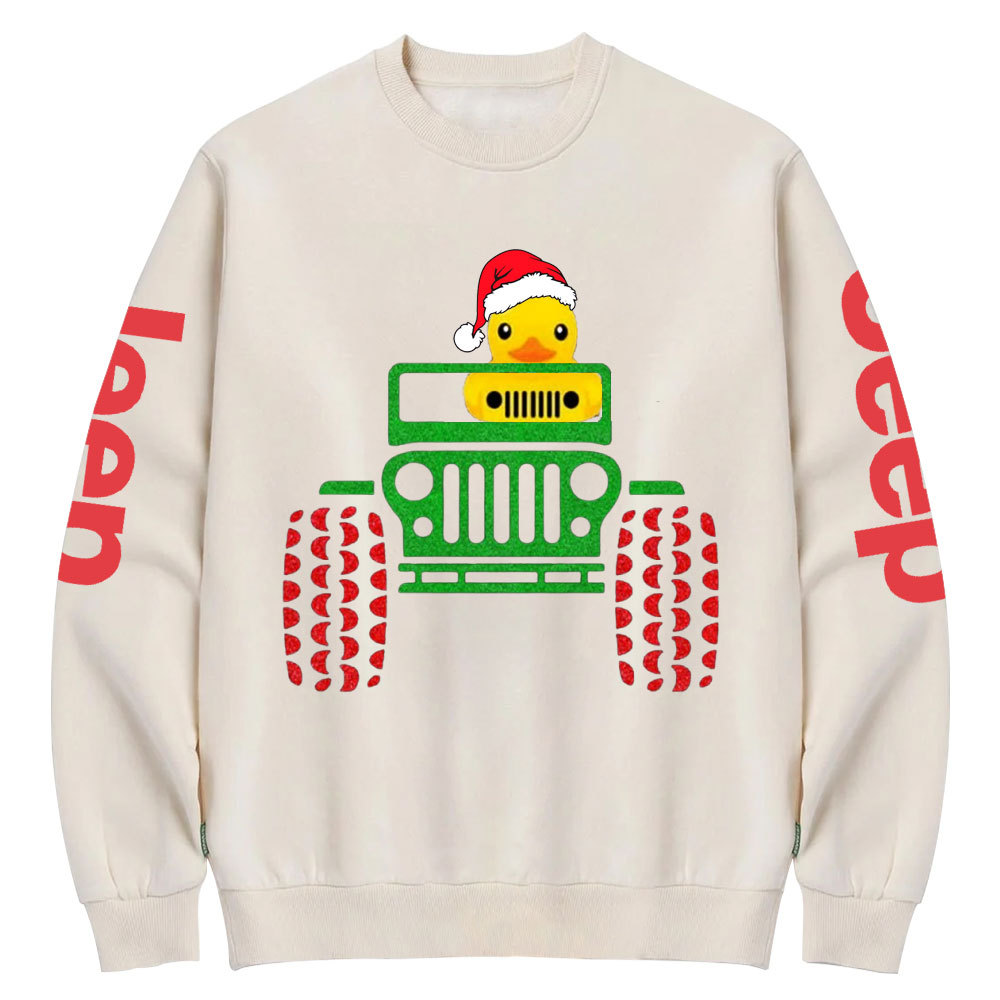Duck Driving Jp Christmas Crew Neck Sweatshirt