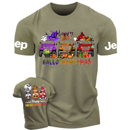 Happy Hallothanksmas Gnomes Drive Jp T-Shirt