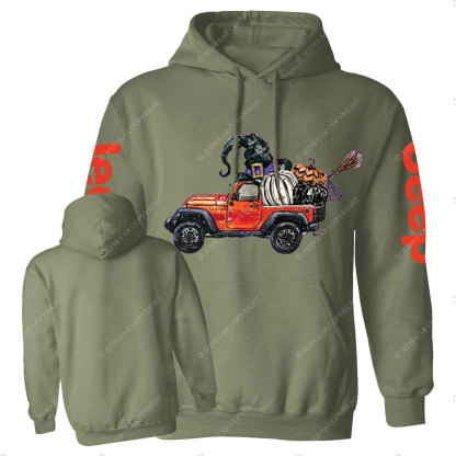 Halloween Jp Magic Pumpkin Witches Hat Casual Hoodie