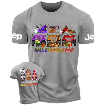 Happy Hallothanksmas Gnomes Drive Jp T-Shirt