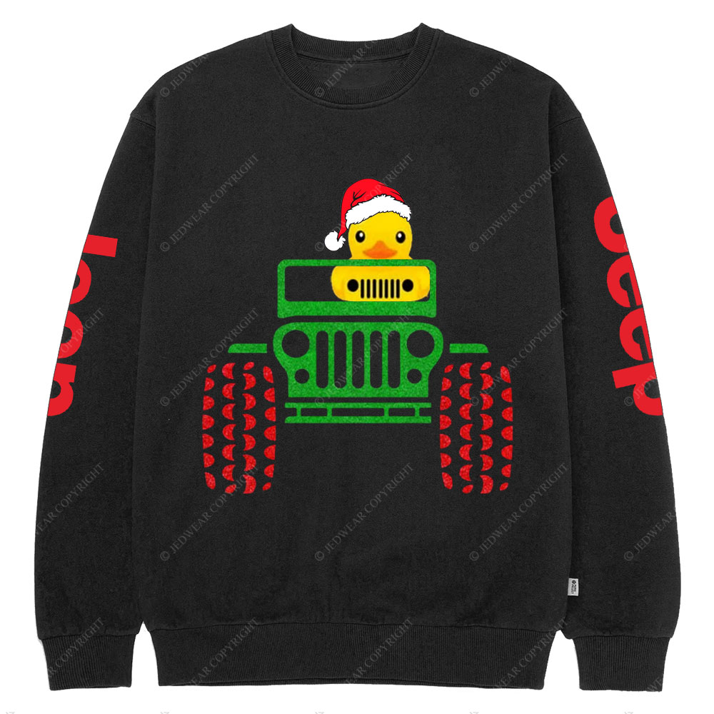 Duck Driving Jp Christmas Crew Neck Sweatshirt