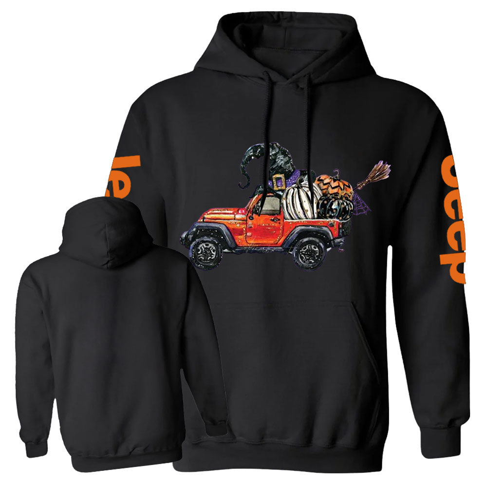 Halloween Jp Magic Pumpkin Witches Hat Casual Hoodie