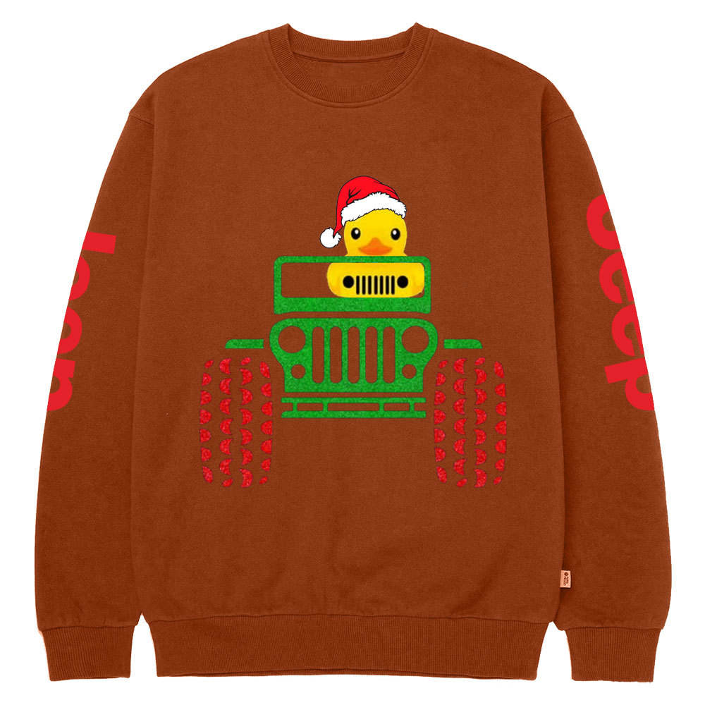Duck Driving Jp Christmas Crew Neck Sweatshirt