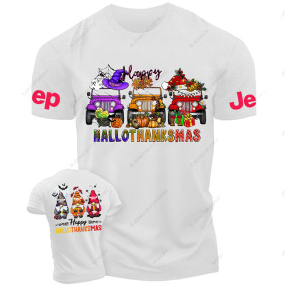 Happy Hallothanksmas Gnomes Drive Jp T-Shirt