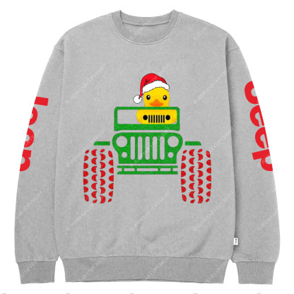 Duck Driving Jp Christmas Crew Neck Sweatshirt