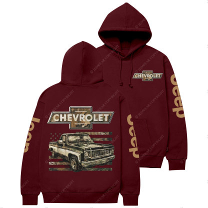Chevrolet Land Off-Road Flag Casual Hoodie