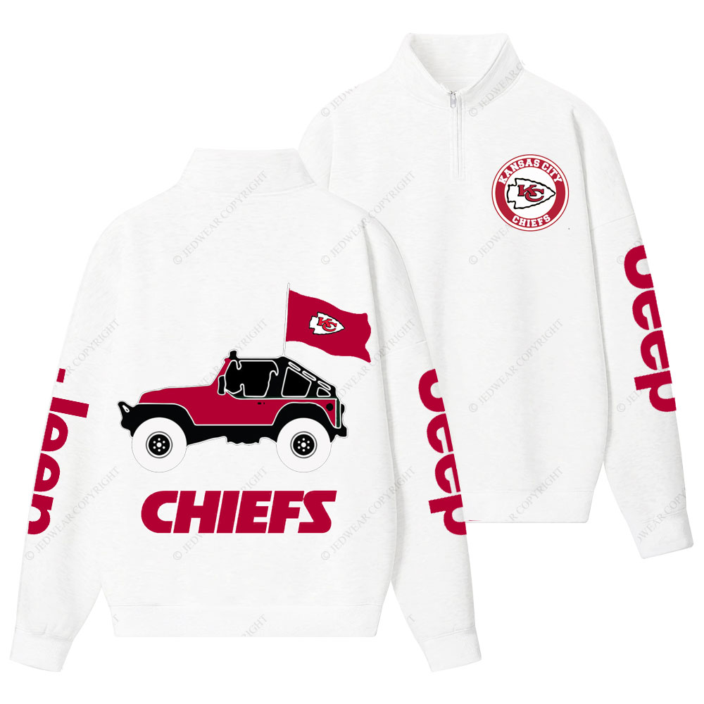  Kansas City Chiefs Football Jp Half-Zip Jacket Sweatshirt