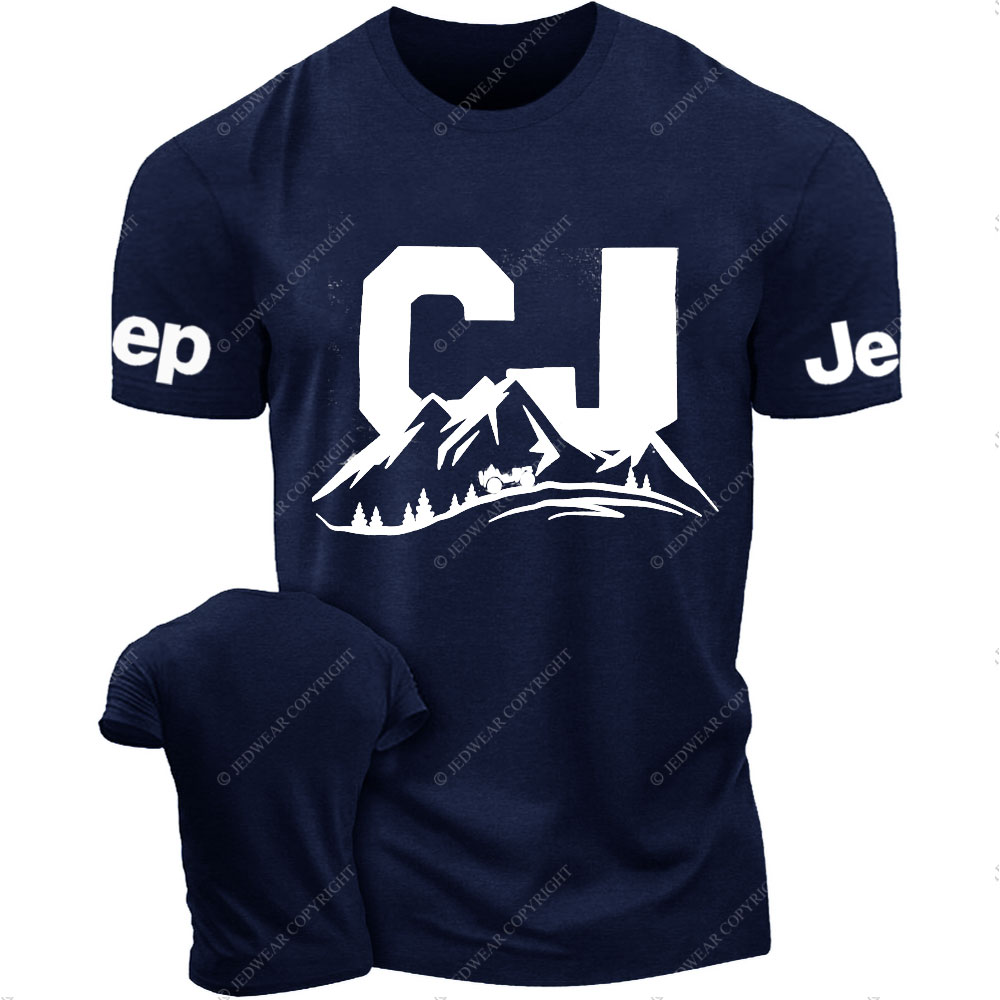 CJ Jp Willys Driving on a Winding Mountain Road T-Shirt