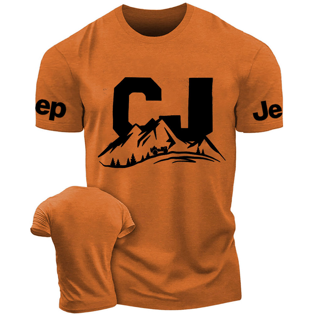 CJ Jp Willys Driving on a Winding Mountain Road T-Shirt