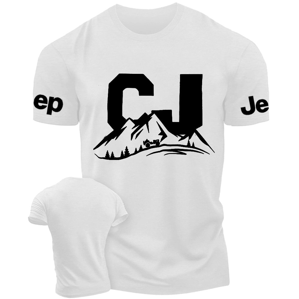 CJ Jp Willys Driving on a Winding Mountain Road T-Shirt