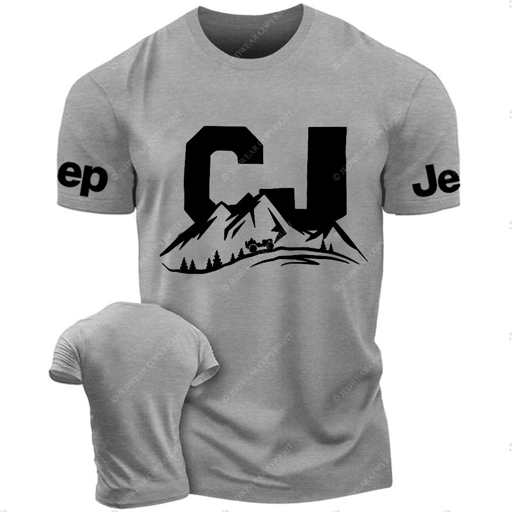 CJ Jp Willys Driving on a Winding Mountain Road T-Shirt
