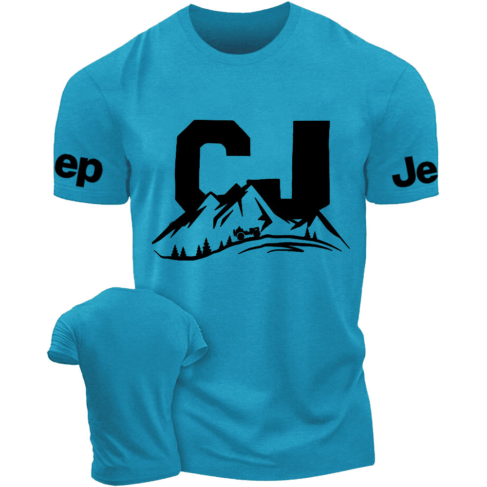 CJ Jp Willys Driving on a Winding Mountain Road T-Shirt