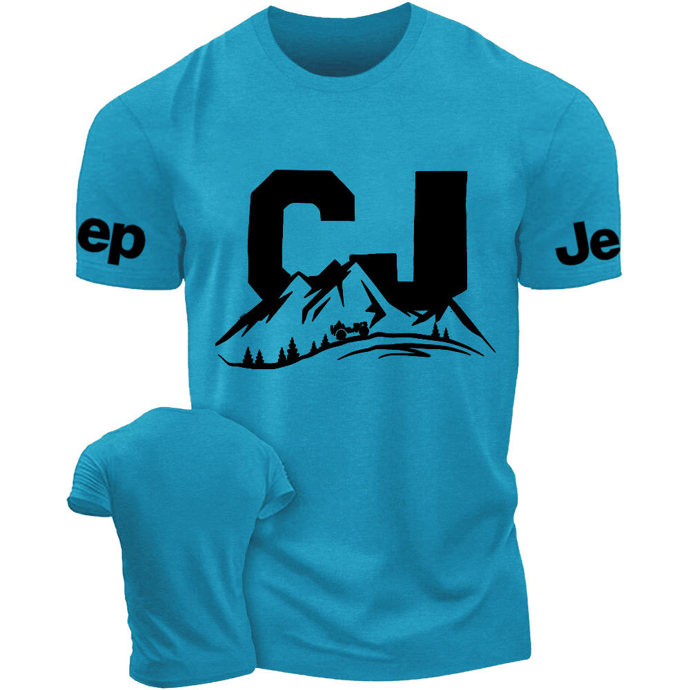 CJ Jp Willys Driving on a Winding Mountain Road T-Shirt