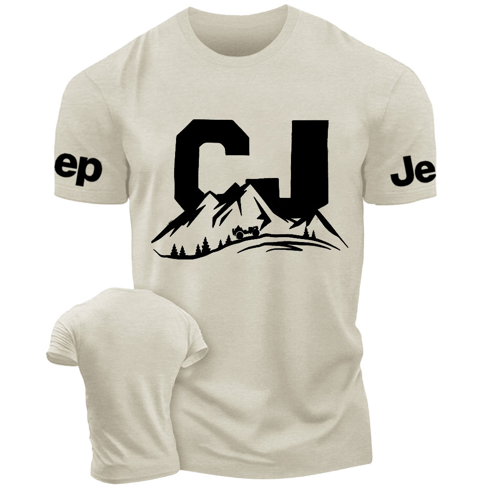 CJ Jp Willys Driving on a Winding Mountain Road T-Shirt