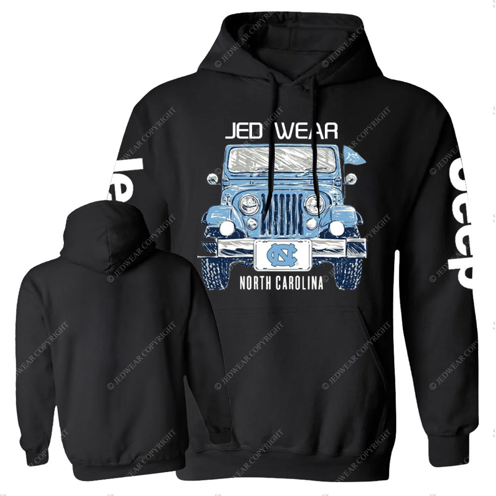 UNC Tar Heels Jp Car Casual Hoodie