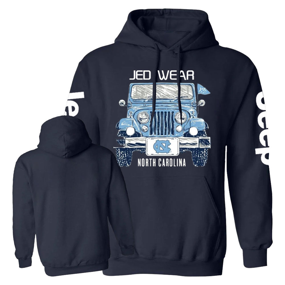 UNC Tar Heels Jp Car Casual Hoodie