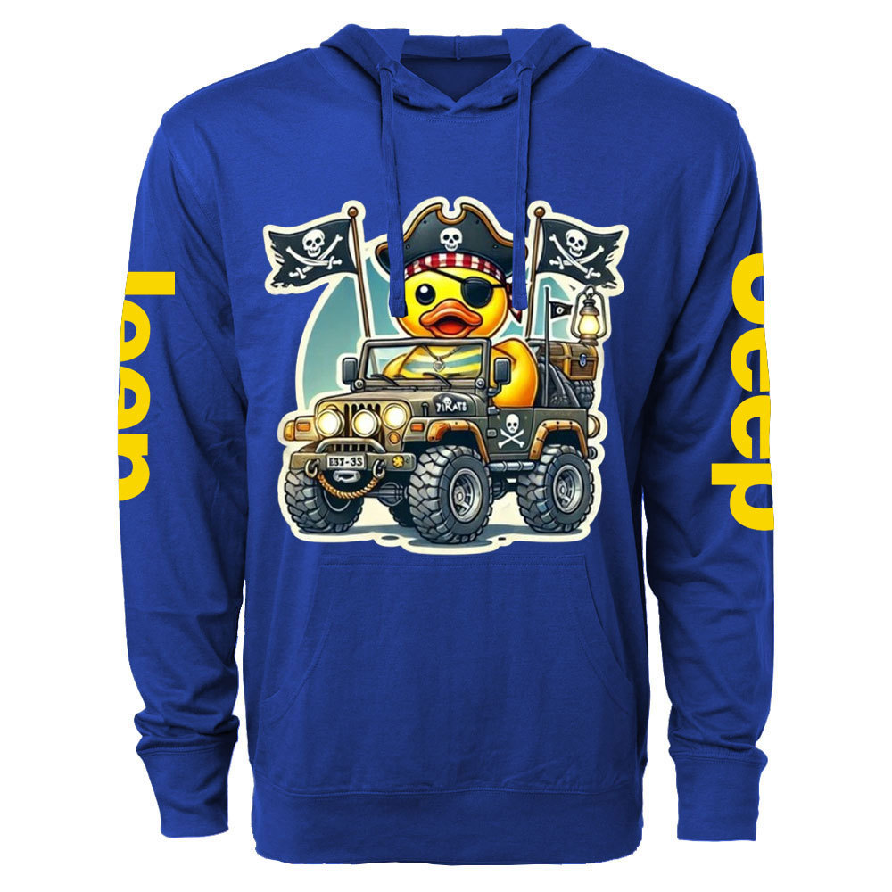 Pirate Duckie Driving a Jp Oversized Lightweight Hoodie