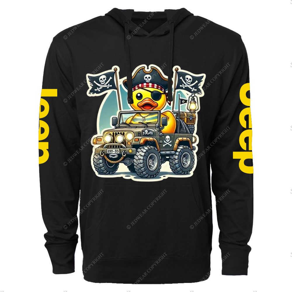 Pirate Duckie Driving a Jp Oversized Lightweight Hoodie