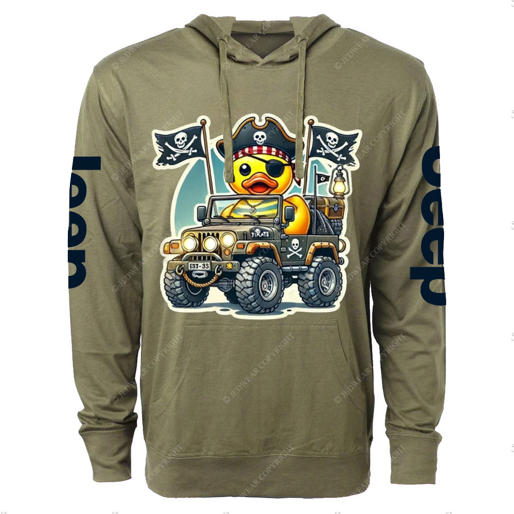 Pirate Duckie Driving a Jp Oversized Lightweight Hoodie