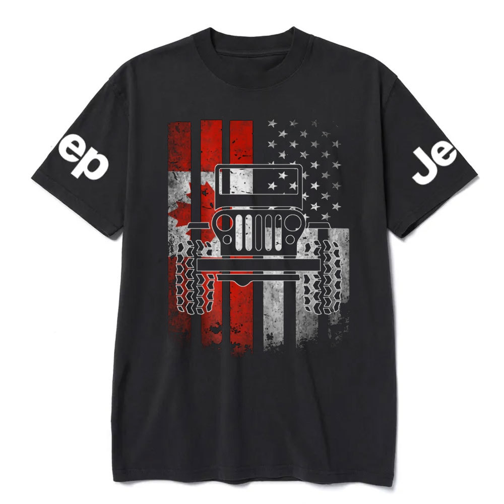 American Flag Canadian Flag Jp Lover T-Shirt