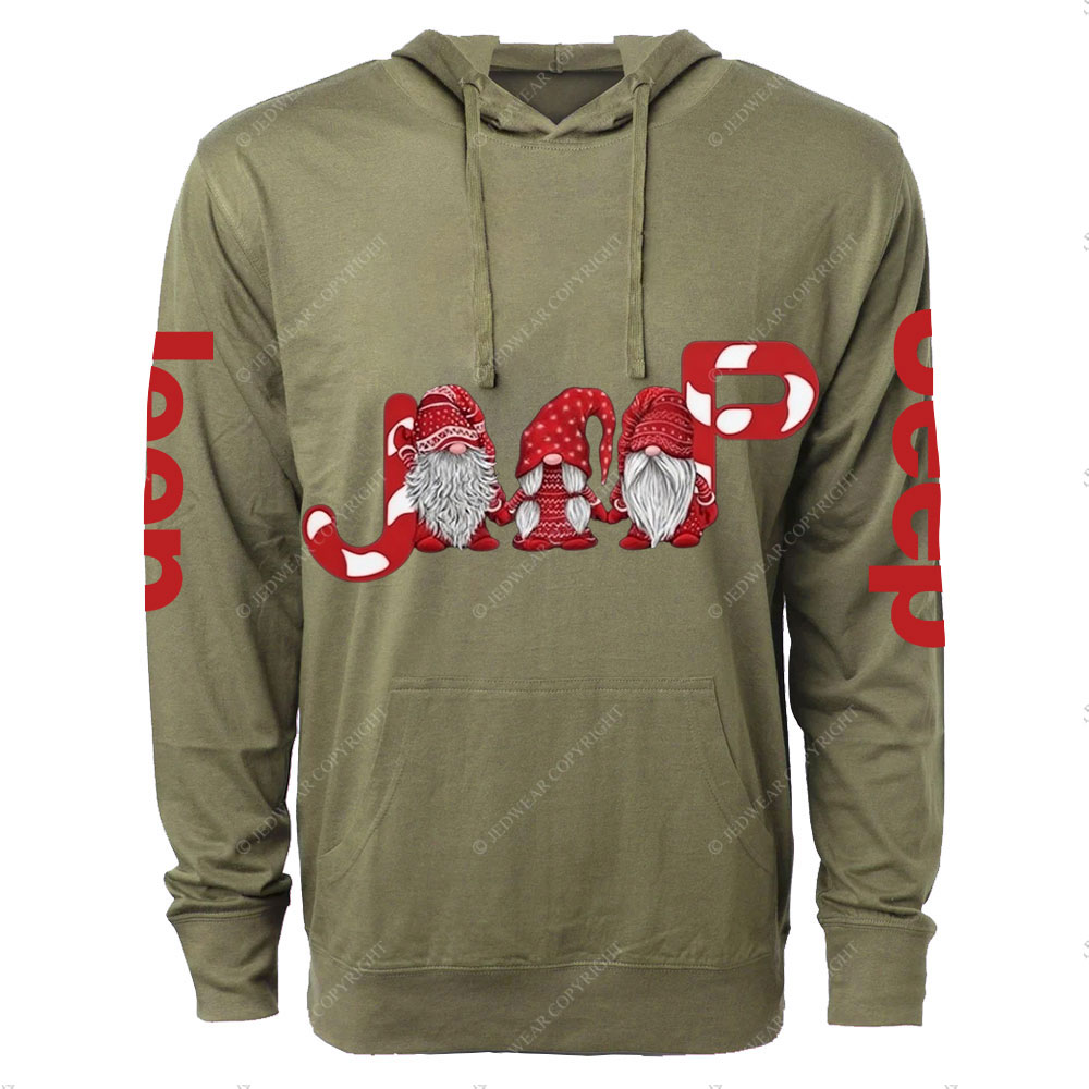 Merry Christmas Jp Gnome Cute Oversized Lightweight Hoodie