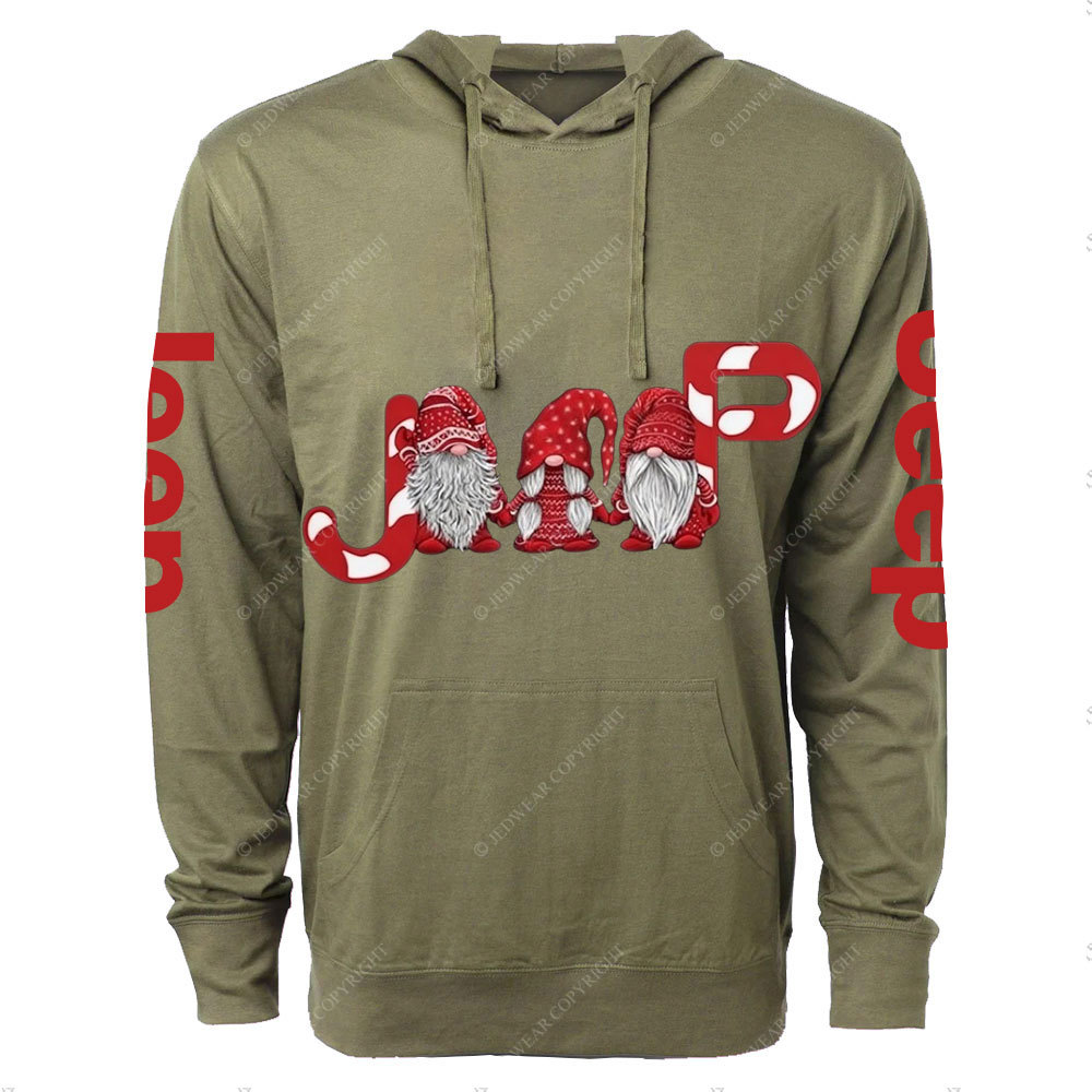 Merry Christmas Jp Gnome Cute Oversized Lightweight Hoodie