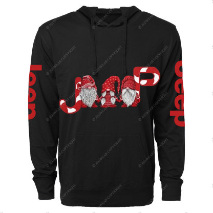 Merry Christmas Jp Gnome Cute Oversized Lightweight Hoodie