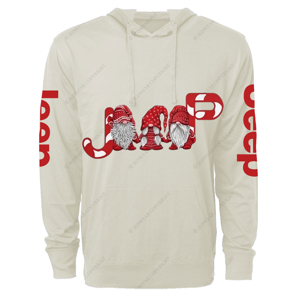 Merry Christmas Jp Gnome Cute Oversized Lightweight Hoodie