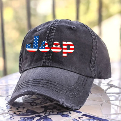 Duck 4th of July Jp USA Flag Baseball Cap