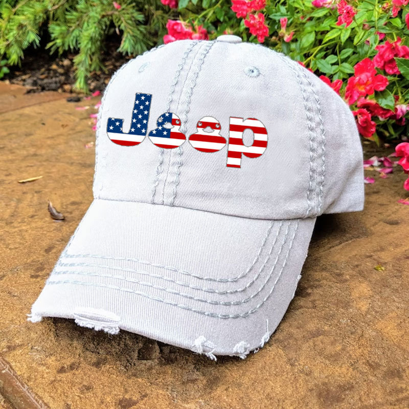 Duck 4th of July Jp USA Flag Baseball Cap
