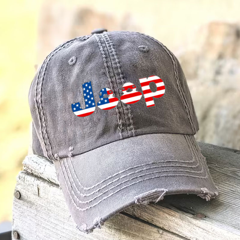 Duck 4th of July Jp USA Flag Baseball Cap