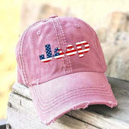 Duck 4th of July Jp USA Flag Baseball Cap