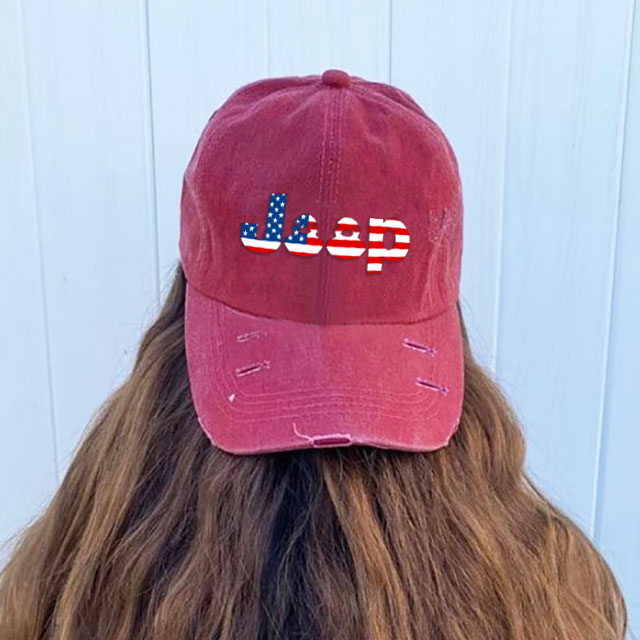 Duck 4th of July Jp USA Flag Baseball Cap