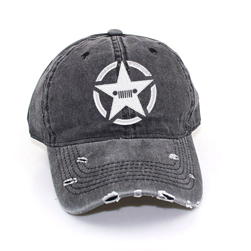 Jp Star Embroidery Hat, Ponytail Baseball Cap