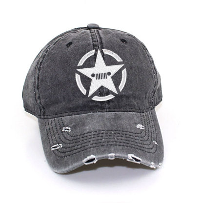 Jp Star Embroidery Hat, Ponytail Baseball Cap