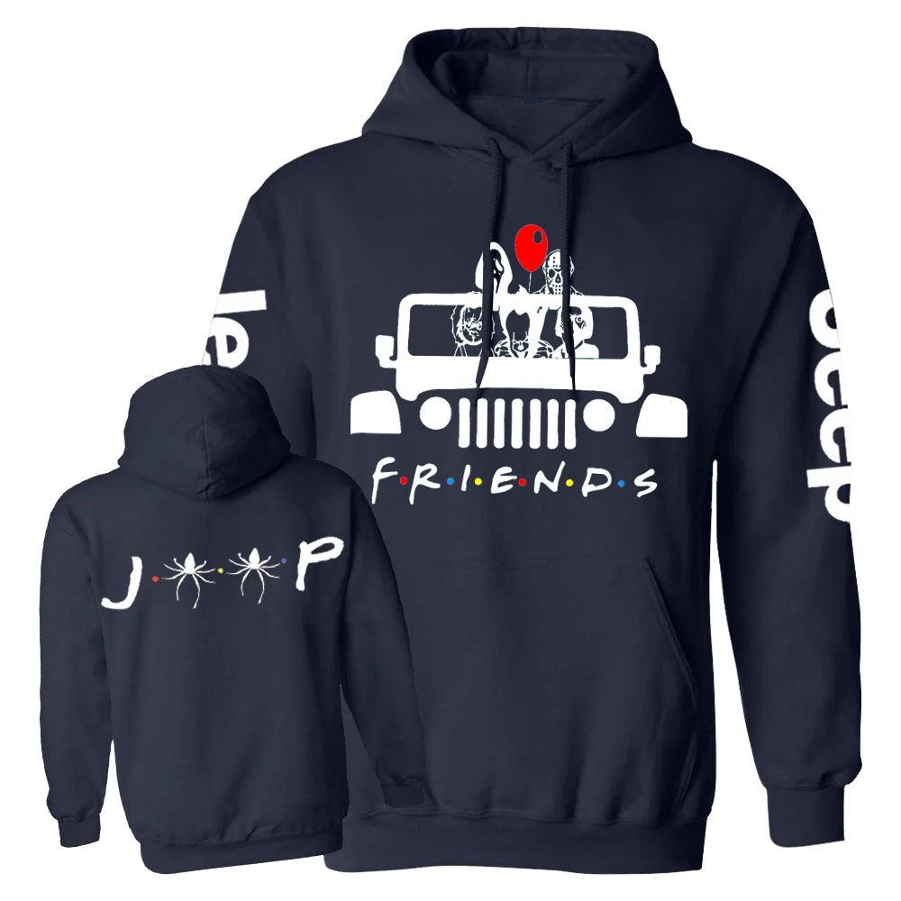 Horror Friends Jp Halloween Jp Double Printed Casual Hoodie