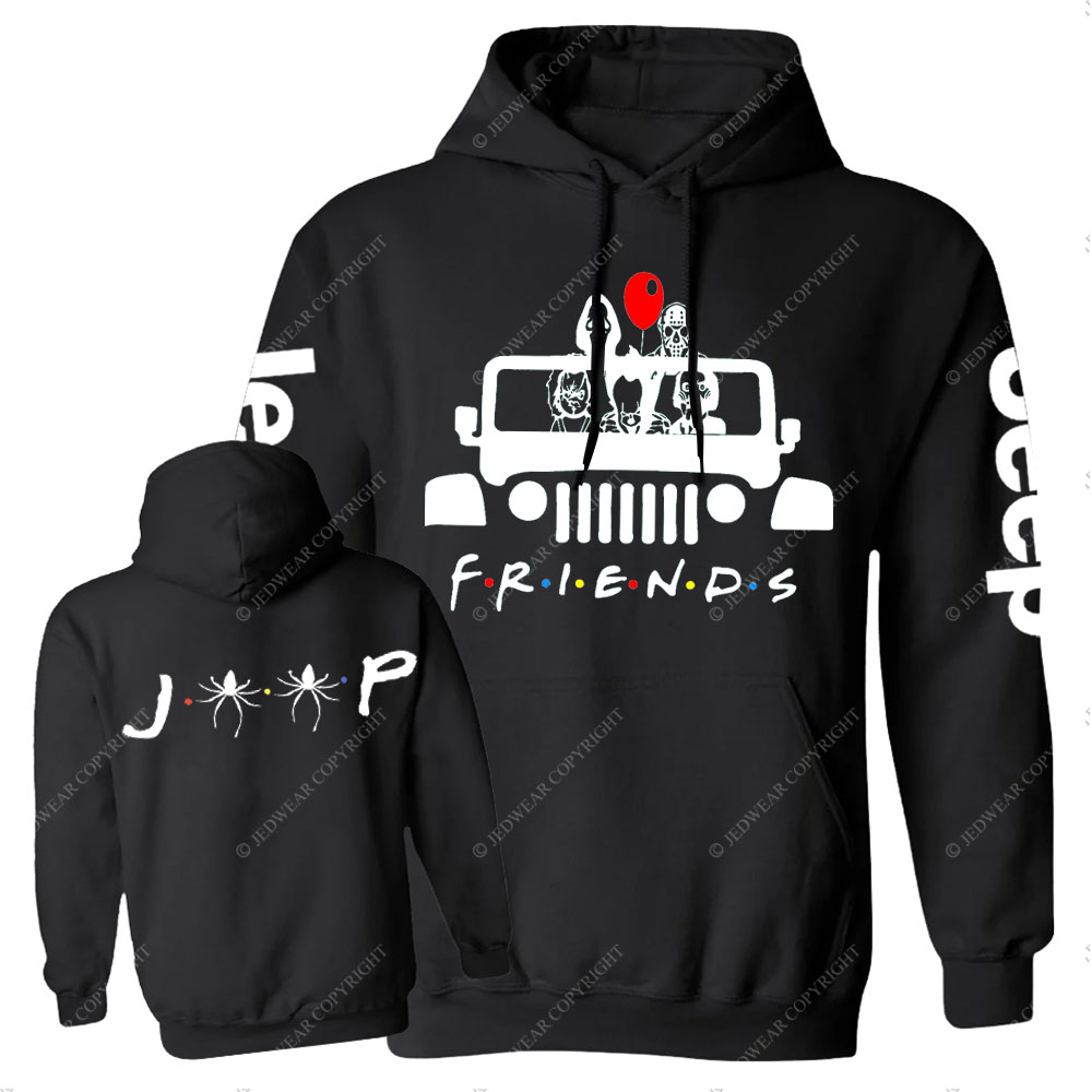 Horror Friends Jp Halloween Jp Double Printed Casual Hoodie