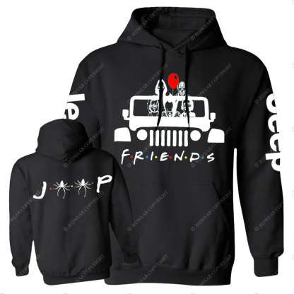 Horror Friends Jp Halloween Jp Double Printed Casual Hoodie