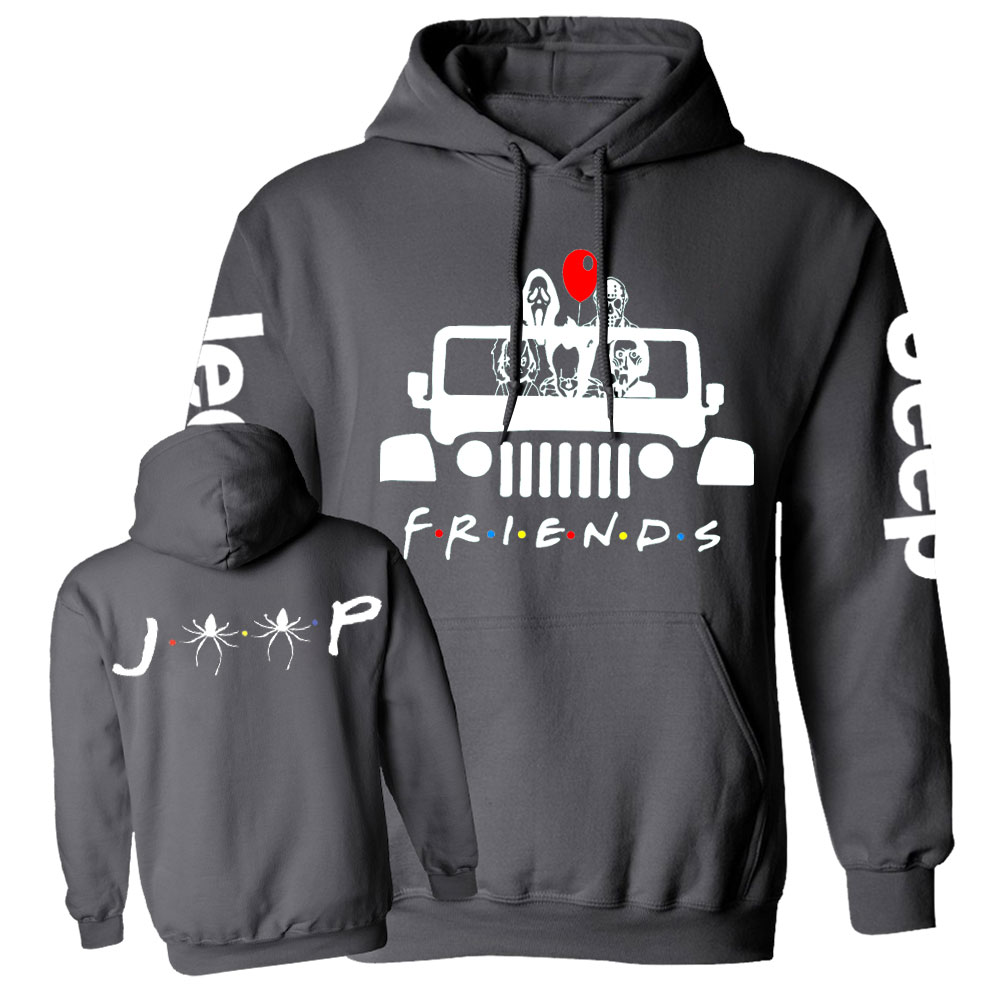 Horror Friends Jp Halloween Jp Double Printed Casual Hoodie