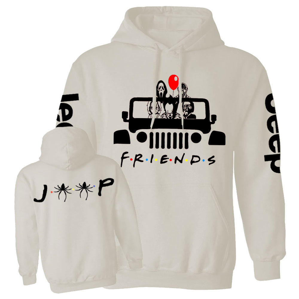 Horror Friends Jp Halloween Jp Double Printed Casual Hoodie