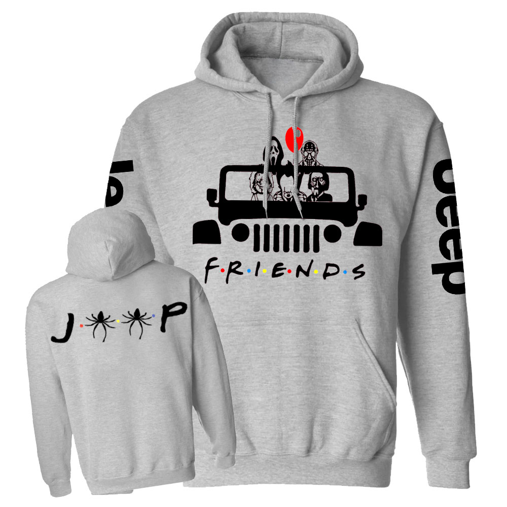 Horror Friends Jp Halloween Jp Double Printed Casual Hoodie