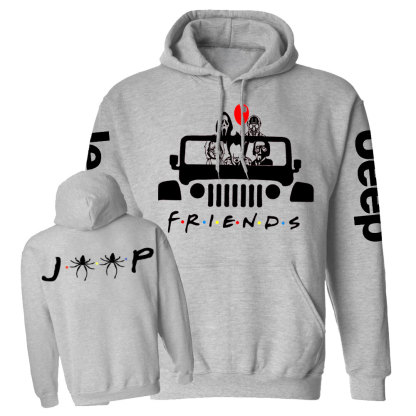 Horror Friends Jp Halloween Jp Double Printed Casual Hoodie