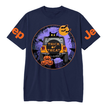 Trick or Treat Halloween Night Black Cat Jp T-Shirt