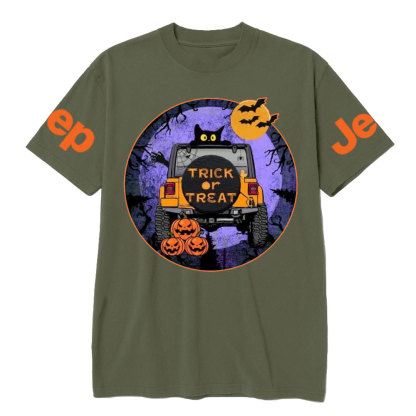 Trick or Treat Halloween Night Black Cat Jp T-Shirt