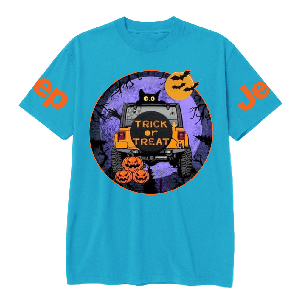 Trick or Treat Halloween Night Black Cat Jp T-Shirt