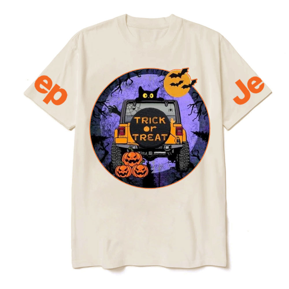Trick or Treat Halloween Night Black Cat Jp T-Shirt
