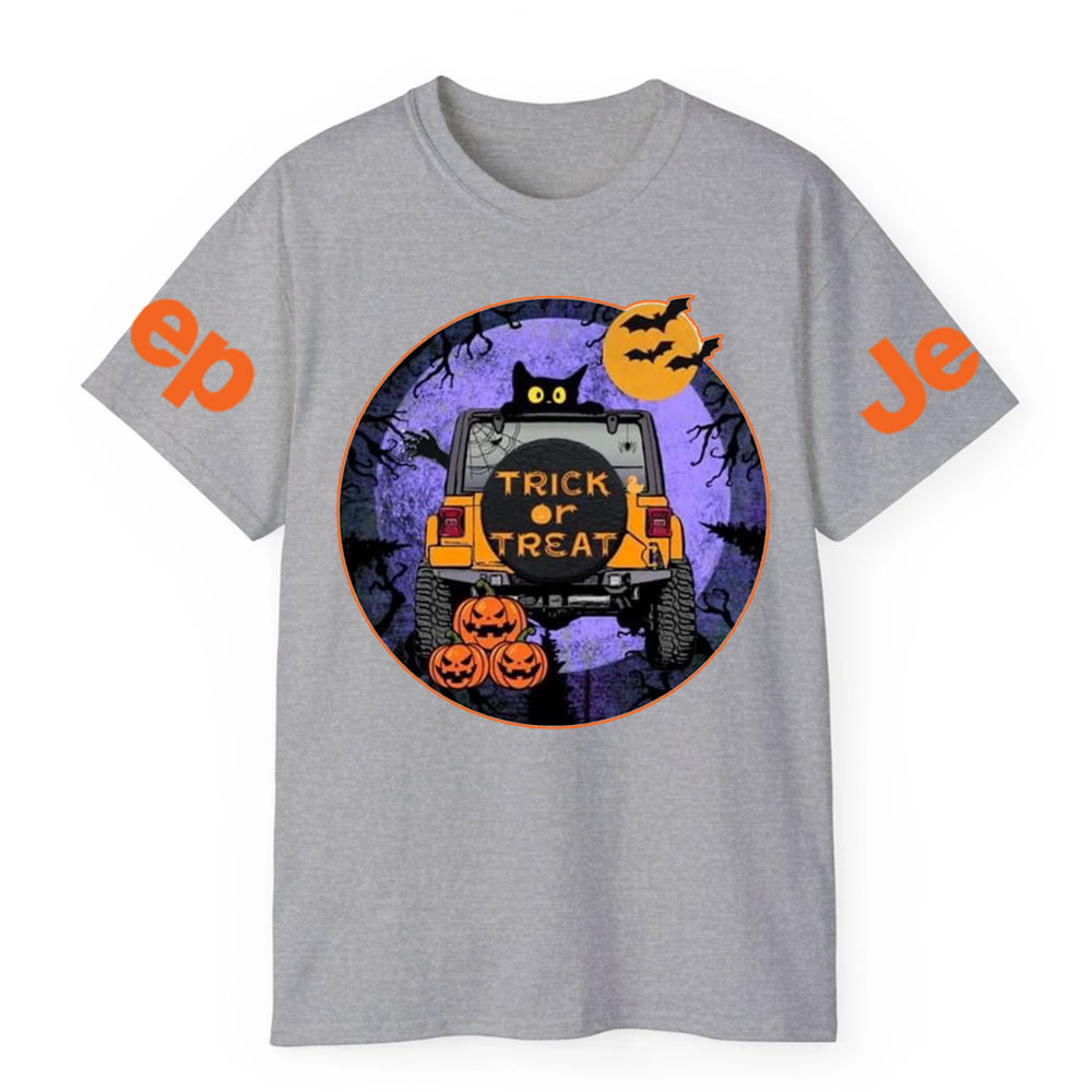 Trick or Treat Halloween Night Black Cat Jp T-Shirt