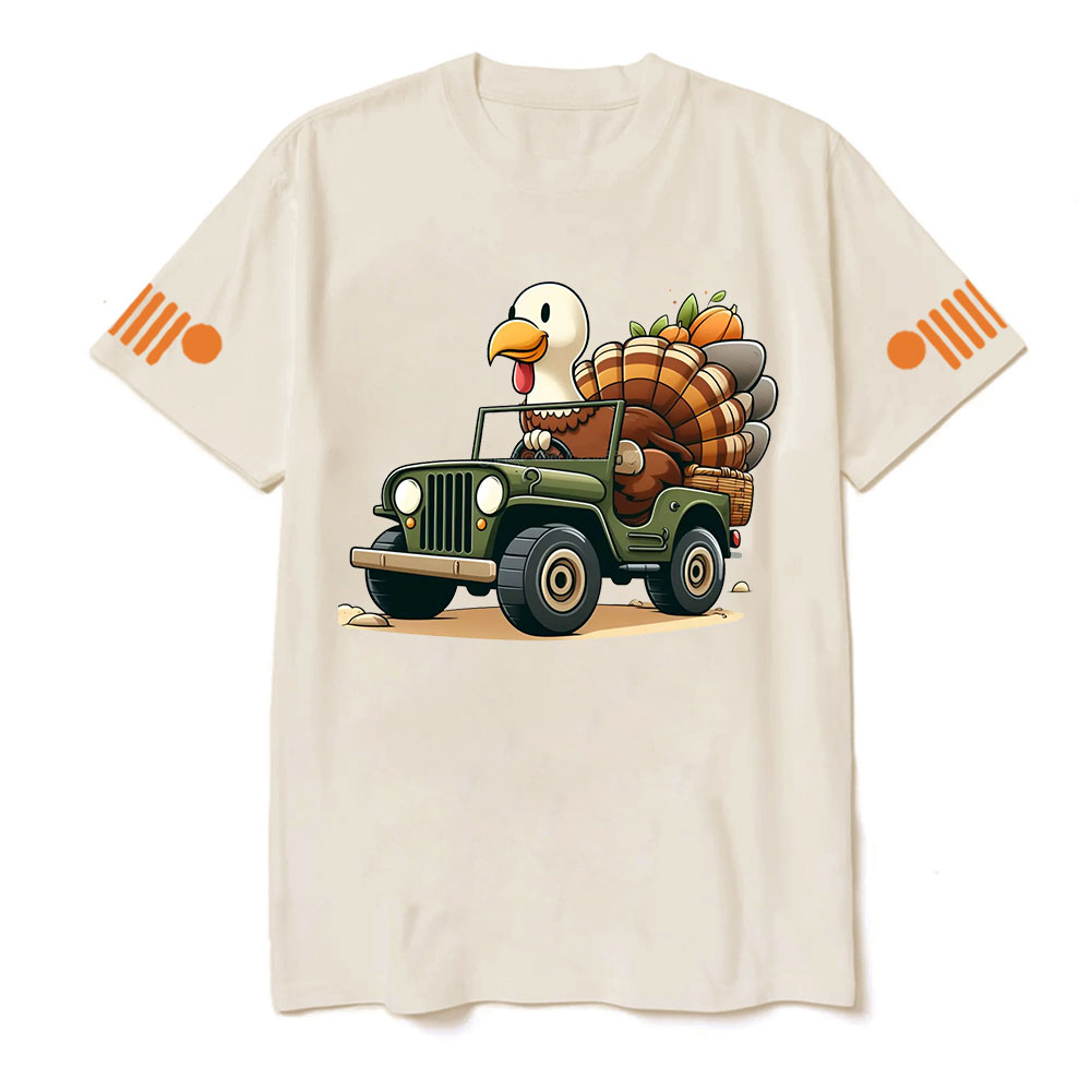 Funny Turkey Drive a Jp Thanksgiving Day T-Shirt
