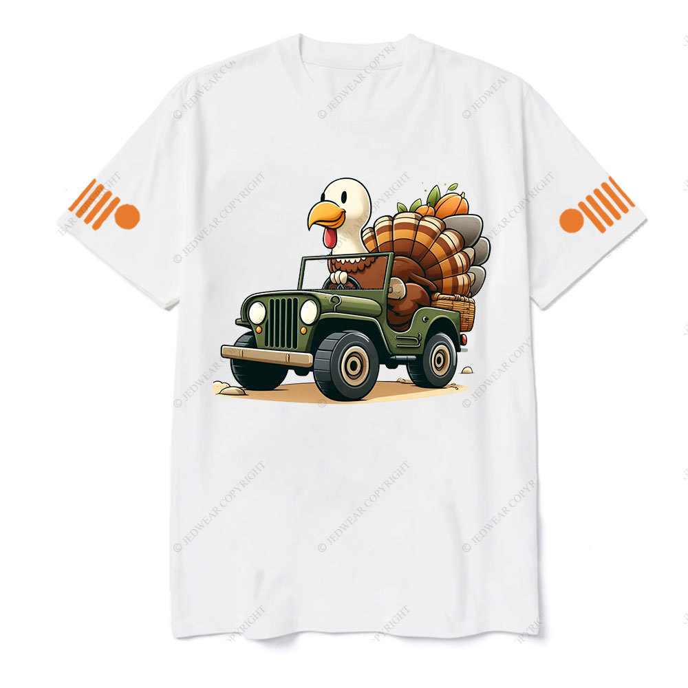Funny Turkey Drive a Jp Thanksgiving Day T-Shirt